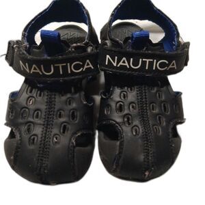 Nautica Toddler Size 7 Kids Black  Water Shoes Sandals